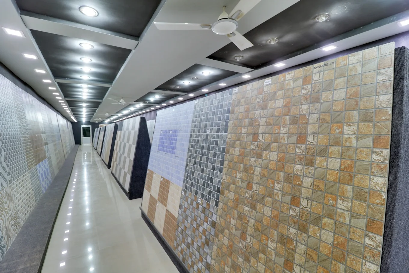 Display of Parking Tiles of Mitco Ceramics