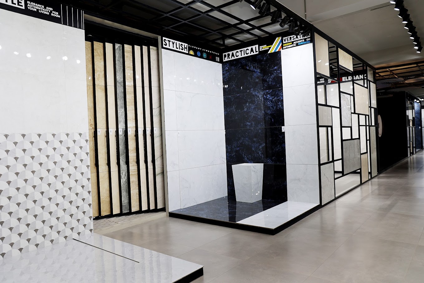 Glazed Vitrified  Tiles Display of Boffo Granito LLP