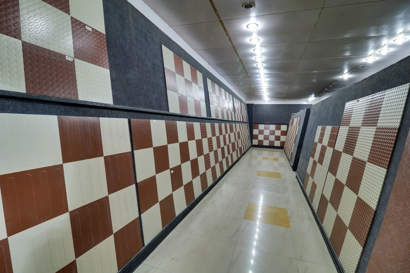 Display of Parking Tiles of Mitco Ceramics