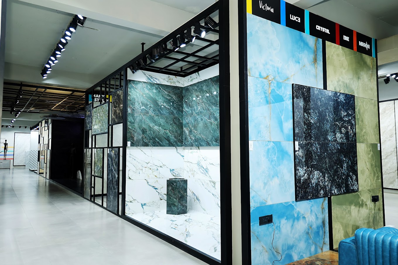 Sugar Vitrified Tiles Display of Boffo Granito LLP