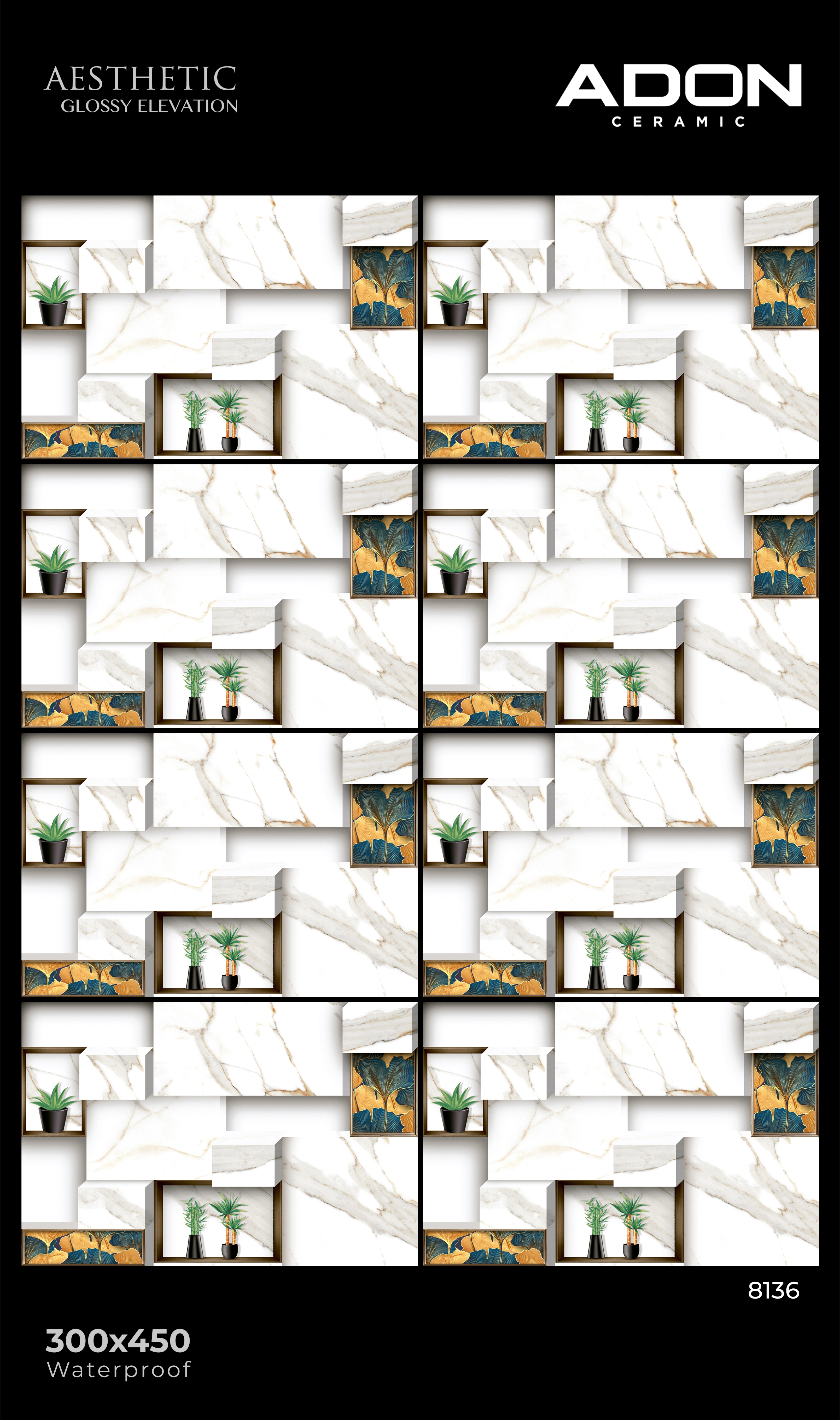 8136 Elevation Wall Tiles - 300x450mm