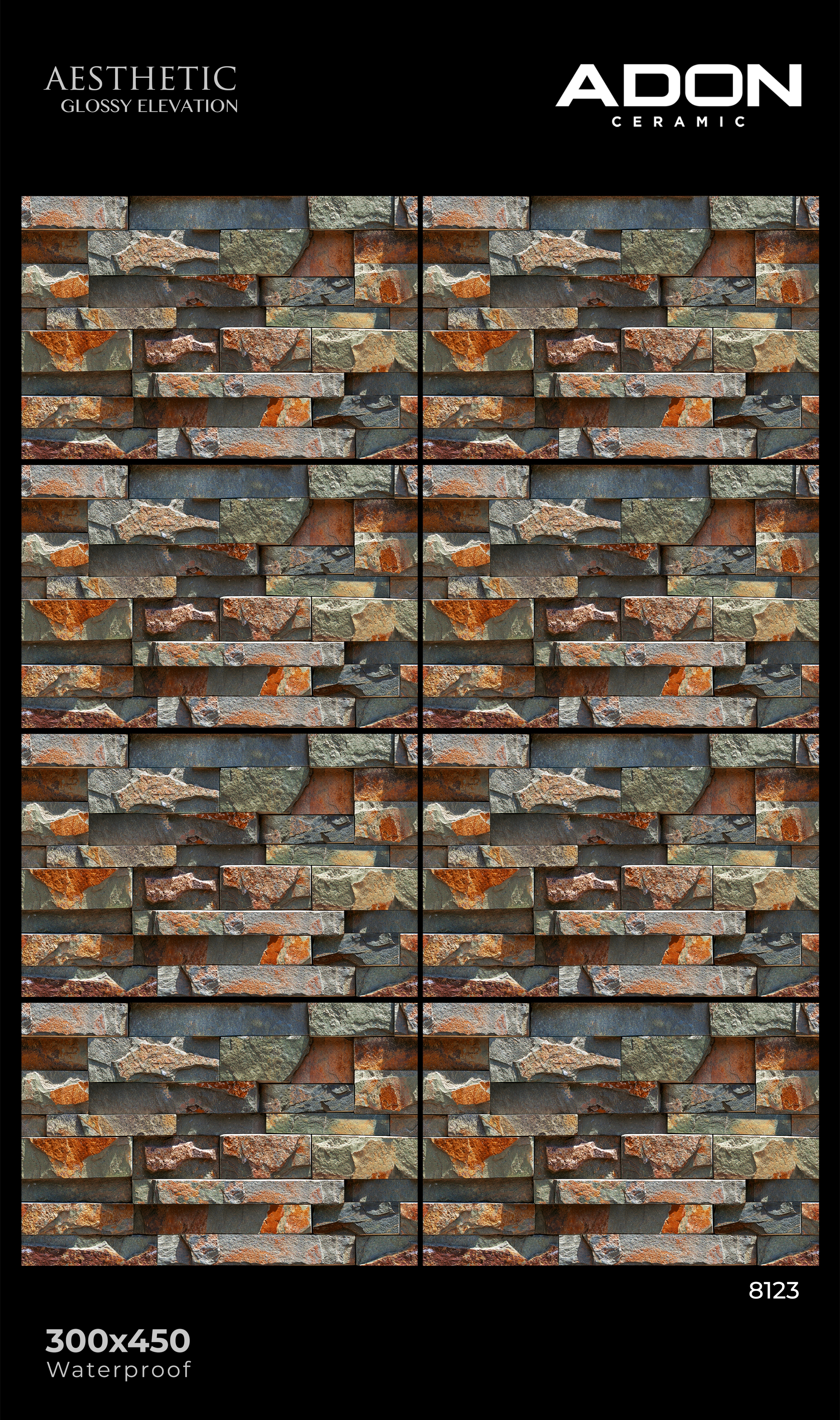 8123 Elevation Wall Tiles - 300x450mm