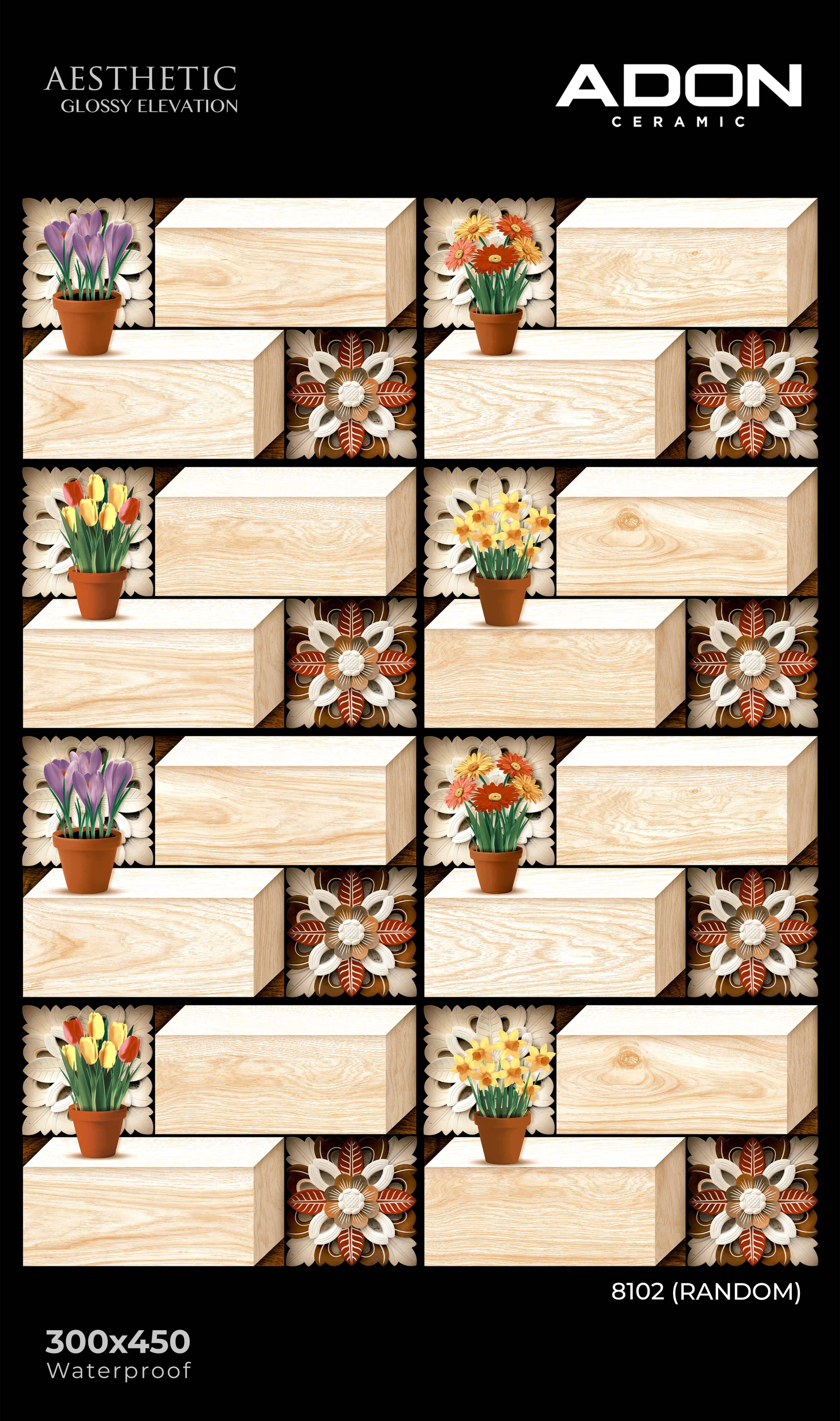 8102 Elevation Wall Tiles - 300x450mm